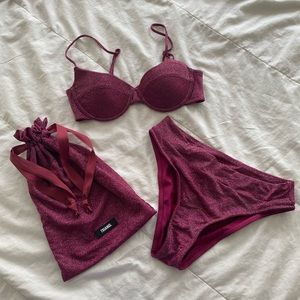 Triangl Macia Grape Sparkle Swim Set